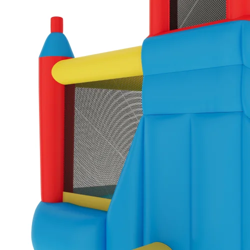 Kidkid Kids Inflatable Bouncy Castle with Double Slide & Basketball Hoop - One Size Image 5