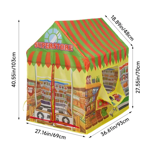 Kidkid Play Tent Portable Pretend Playhouse - One Size Image 2