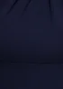 Goddiva Navy Blue Scuba & Velvet Satin Halterneck Maxi Dress With Back Sash - 10 Image 4