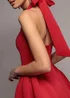 Goddiva Red Corset Fit & Flare Halter Neck Skater Mini Dress - 14 Image 5