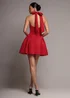 Goddiva Red Corset Fit & Flare Halter Neck Skater Mini Dress - 14 Image 2