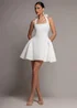 Goddiva White Corset Fit & Flare Halter Neck Skater Mini Dress - 14 Image 1