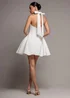 Goddiva White Corset Fit & Flare Halter Neck Skater Mini Dress - 14 Image 2