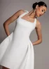 Goddiva White Corset Fit & Flare Halter Neck Skater Mini Dress - 14 Image 3