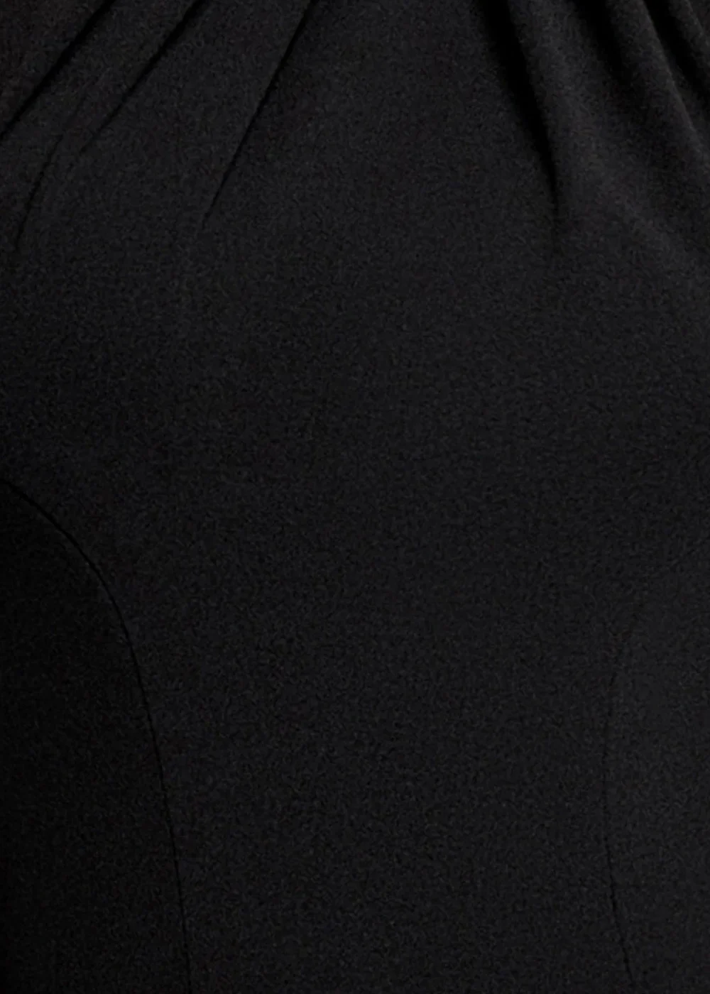Goddiva Black Scuba & Velvet Satin Halterneck Midi Dress With Back Sash - 16 Image 3