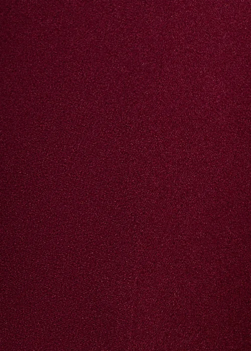 Goddiva Burgundy One Shoulder Velvet Satin Bow Cape Maxi Dress - 12 Image 4