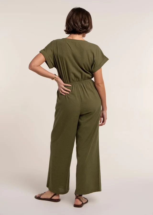 Brakeburn Khaki Ada Jumpsuit
