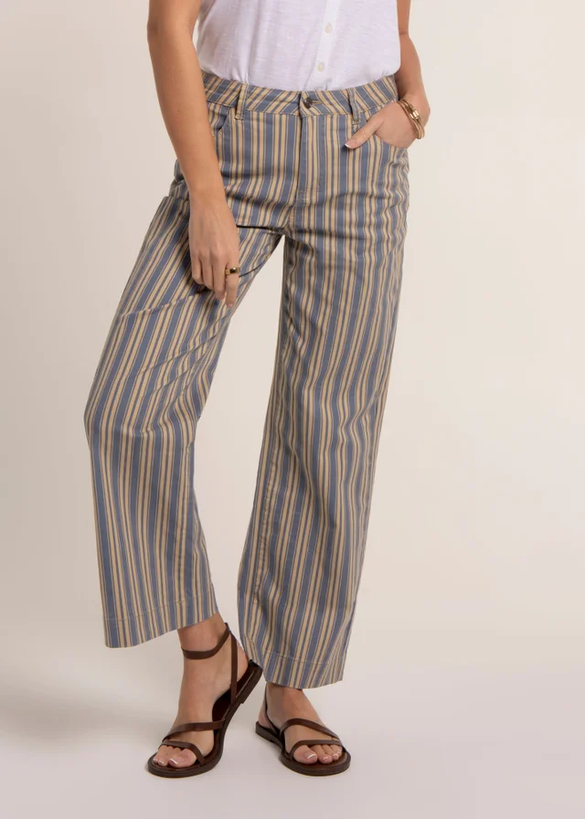Brakeburn Blue Stripe Straight Leg Jeans