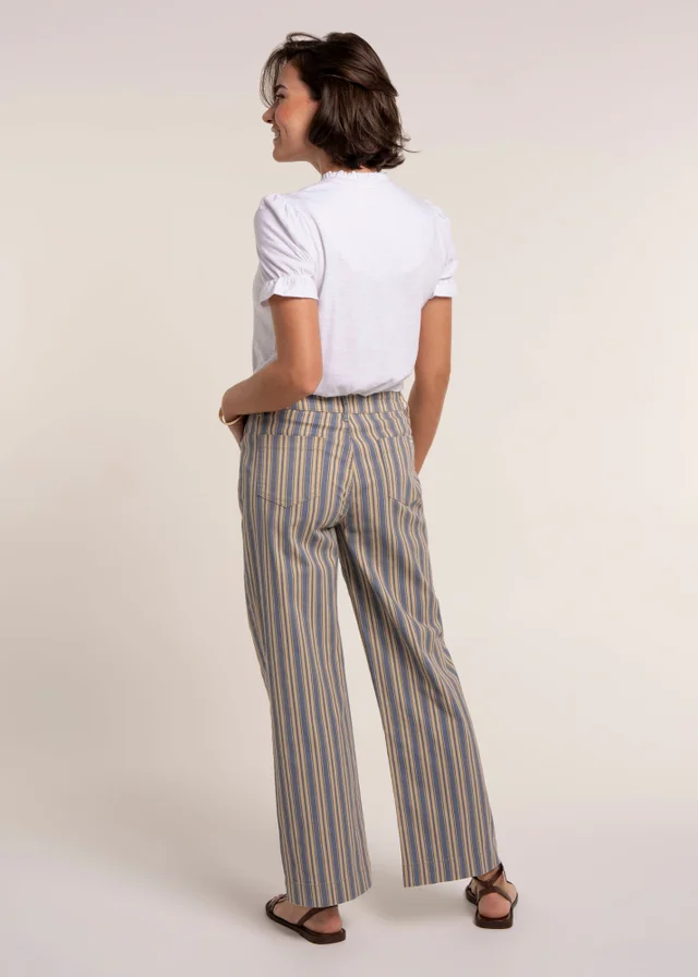 Brakeburn Blue Stripe Straight Leg Jeans