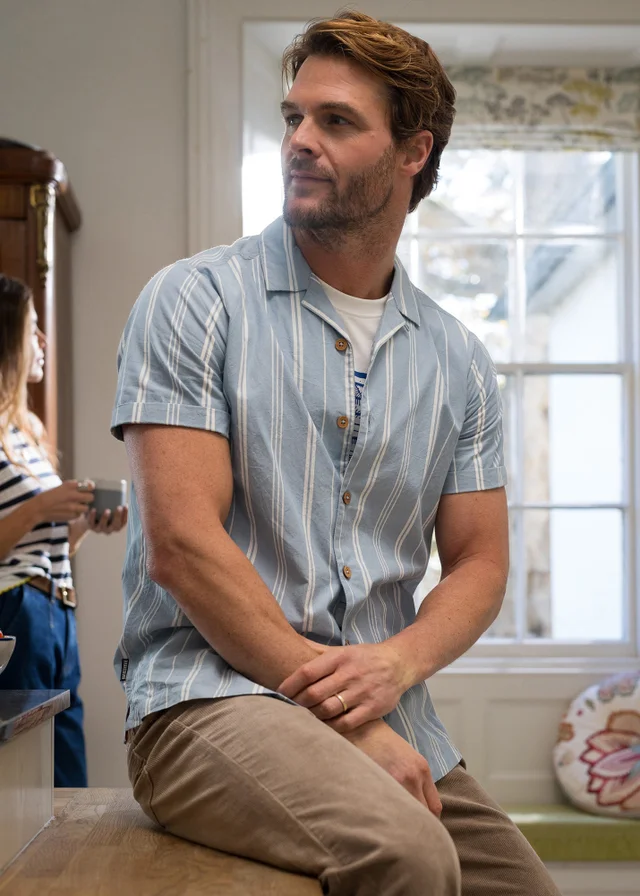 Brakeburn Blue Shirwell Resort Shirt