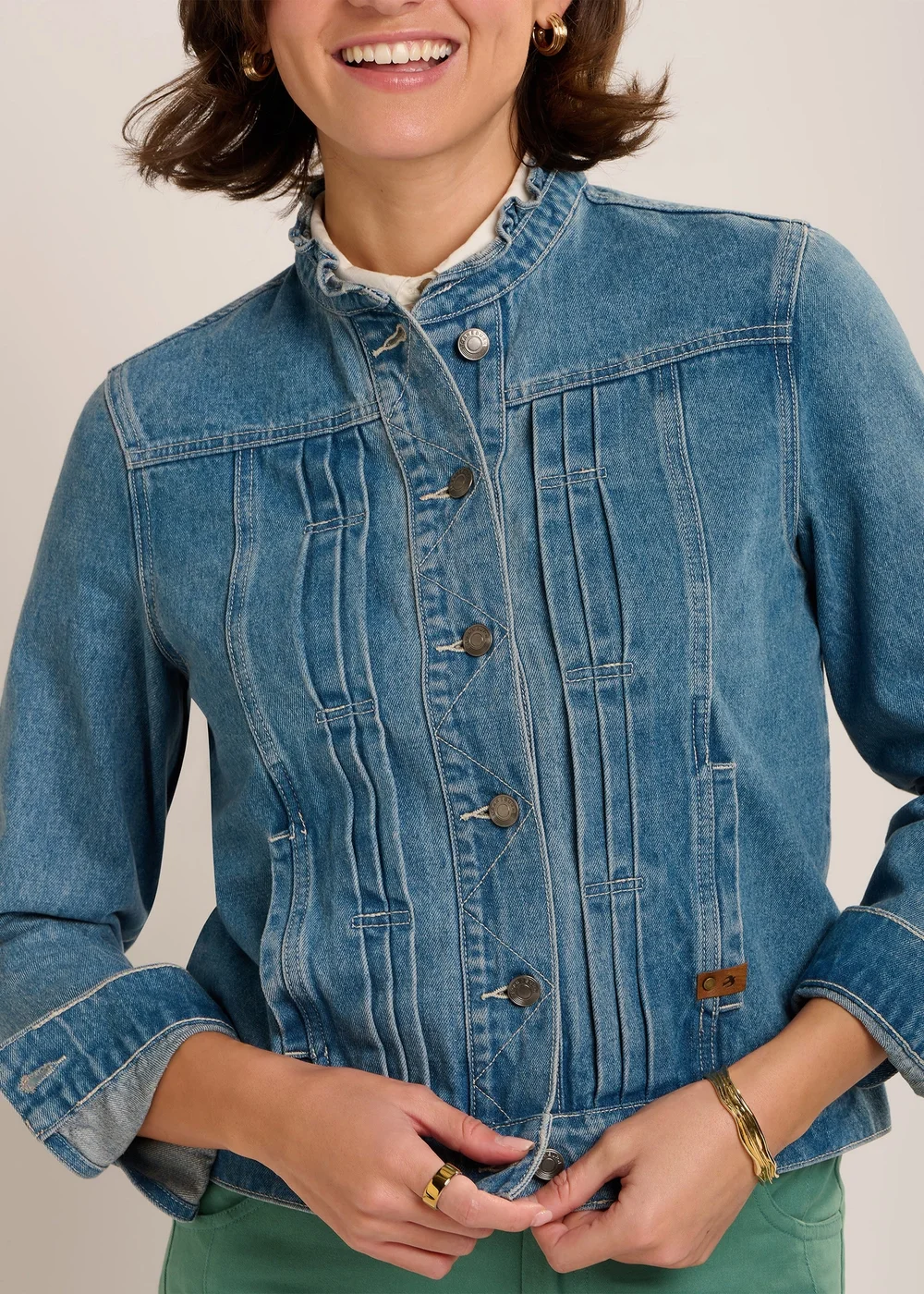 Brakeburn Blue Ruffle Neck Jacket - 8 Image 4