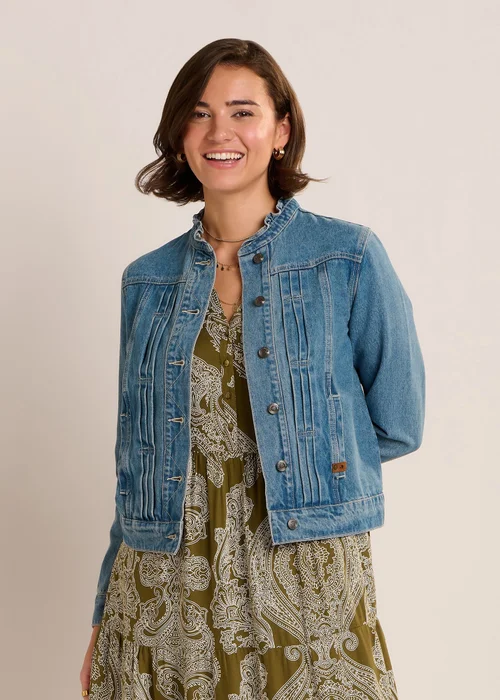 Brakeburn Blue Ruffle Neck Jacket - 8 Image 2