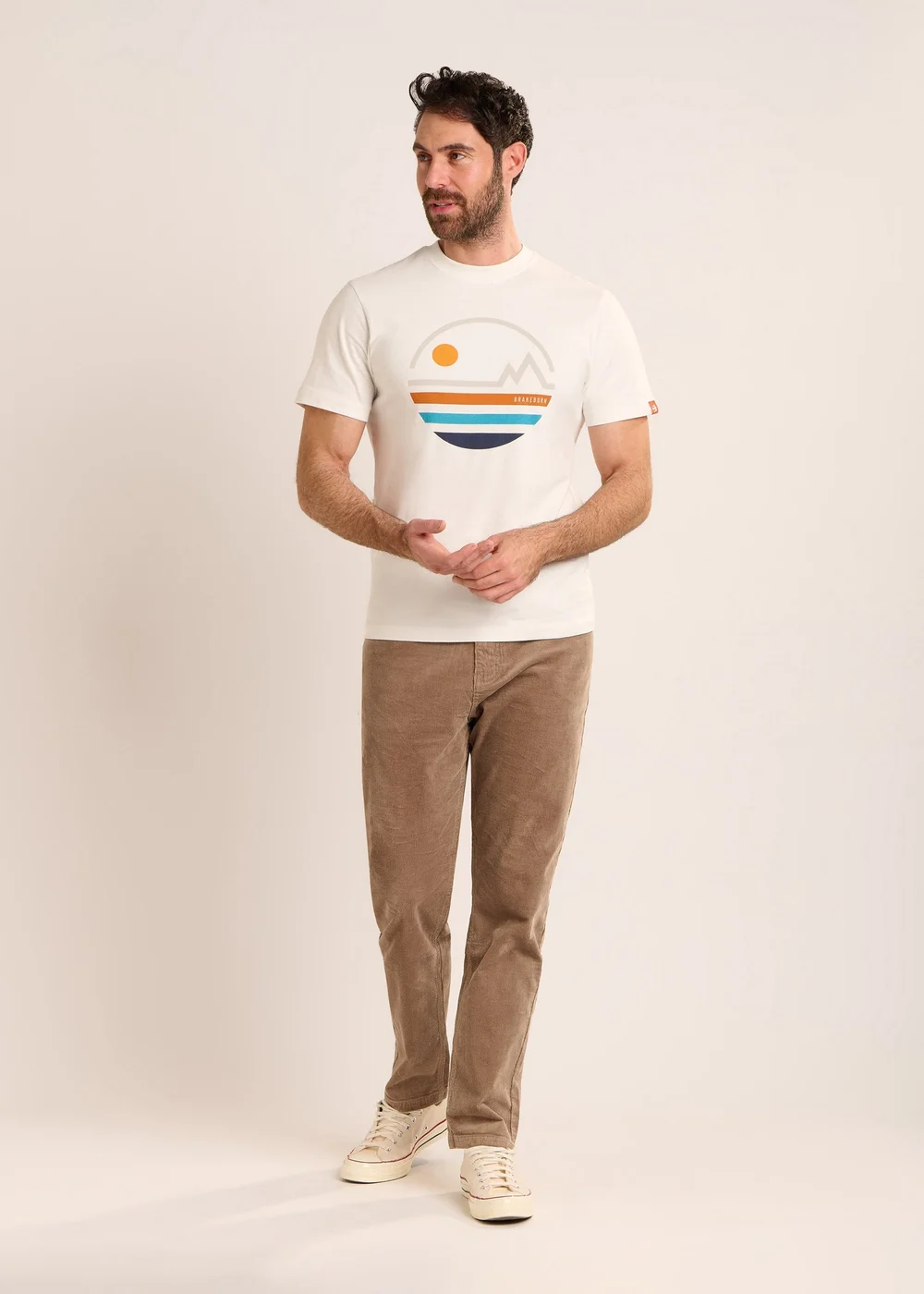 Brakeburn Cream Mountfield T-Shirt - L Image 3