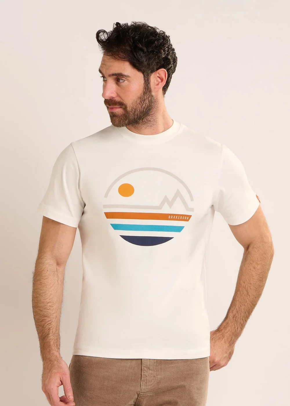 Brakeburn Cream Mountfield T-Shirt - L Image 1