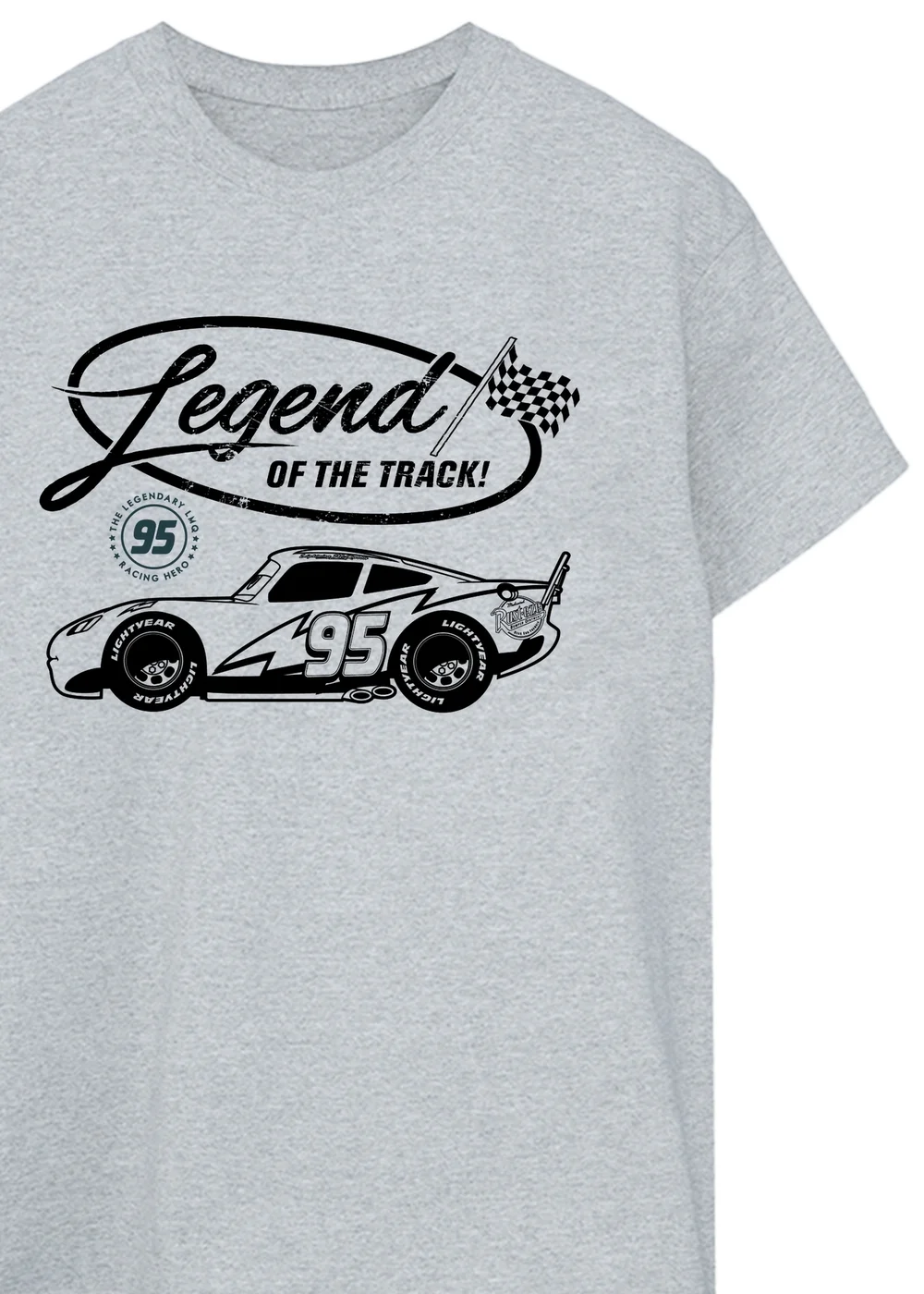 Spiral Galaxy Disney Cars Legend Grey Graphic T-Shirt - 4XL Image 2