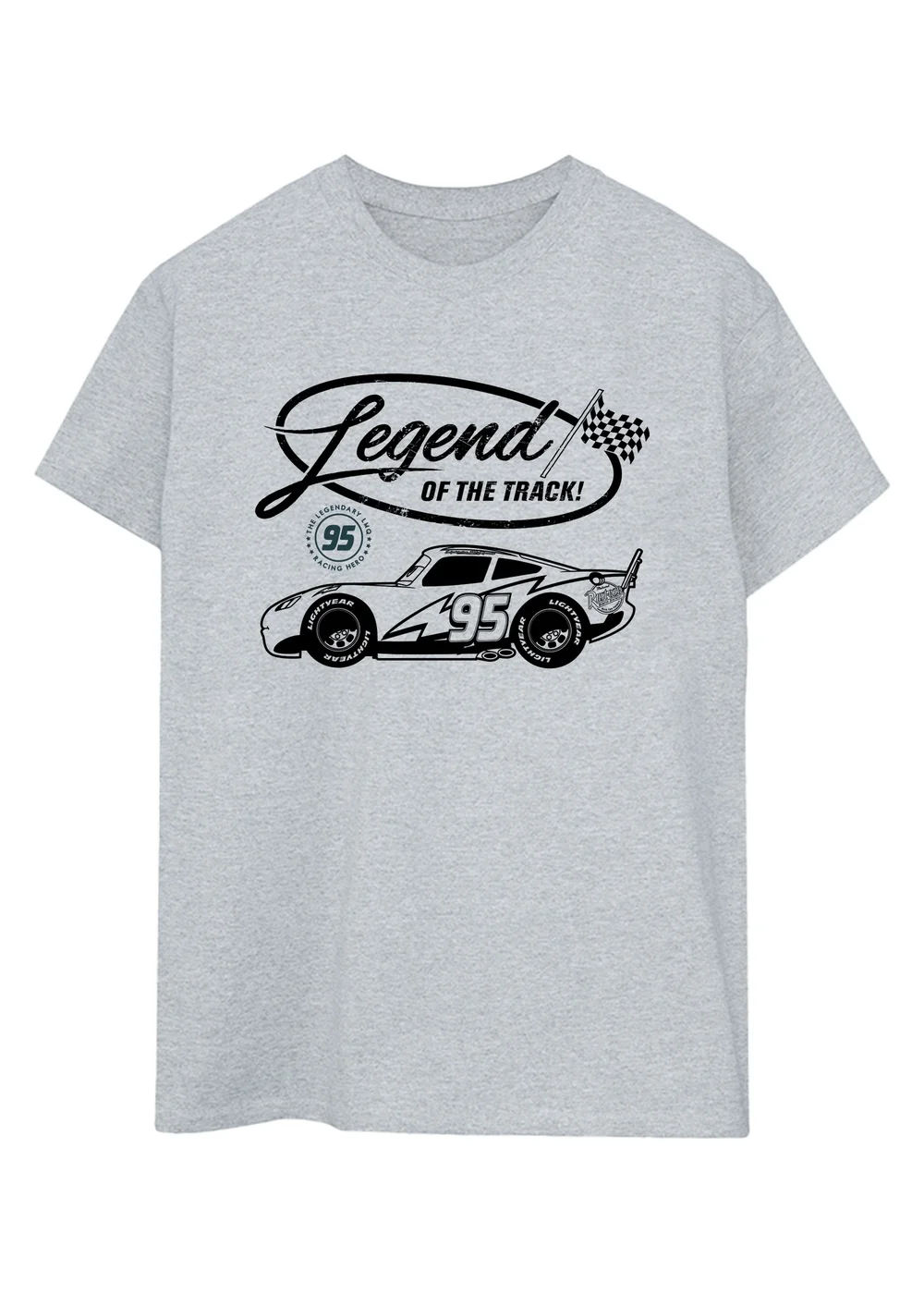 Spiral Galaxy Disney Cars Legend Grey Graphic T-Shirt - 4XL Image 1