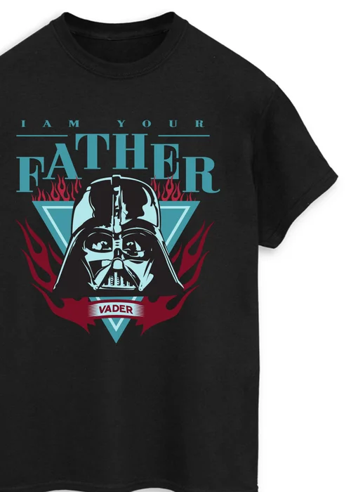 Spiral Galaxy Star Wars I Am Your Father Black Graphic T-Shirt - 5XL Image 2