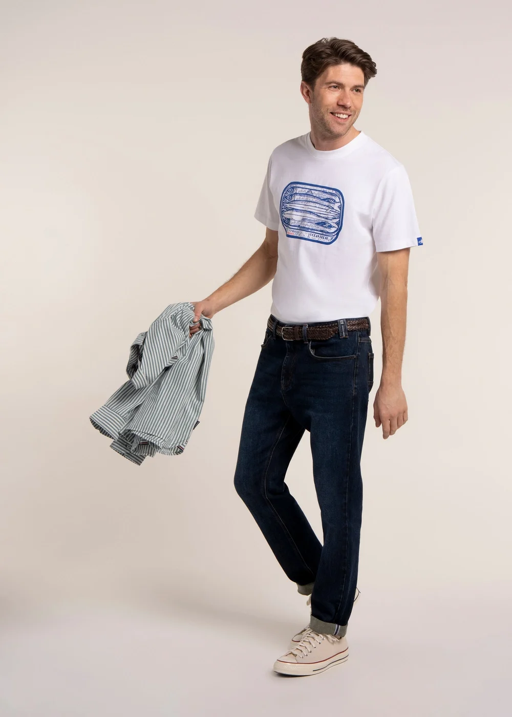 Brakeburn White Rackheath T-Shirt - S Image 1