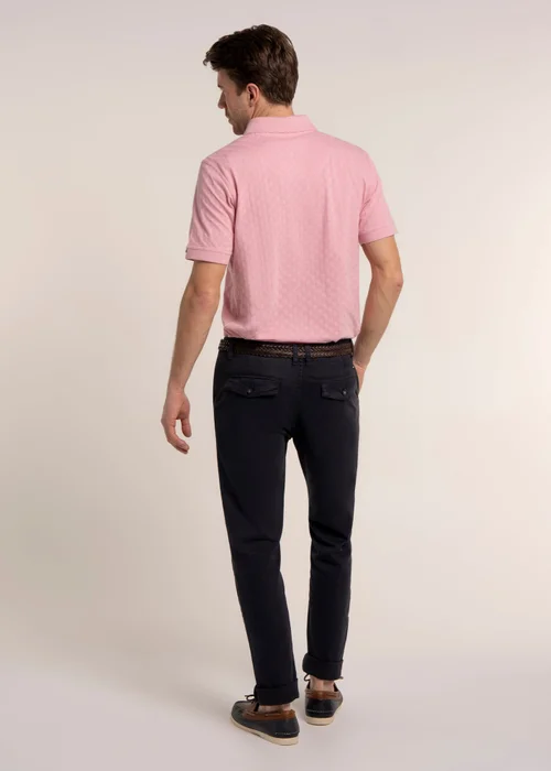 Brakeburn Pink Scampton Jacquard Polo - 2XL Image 2
