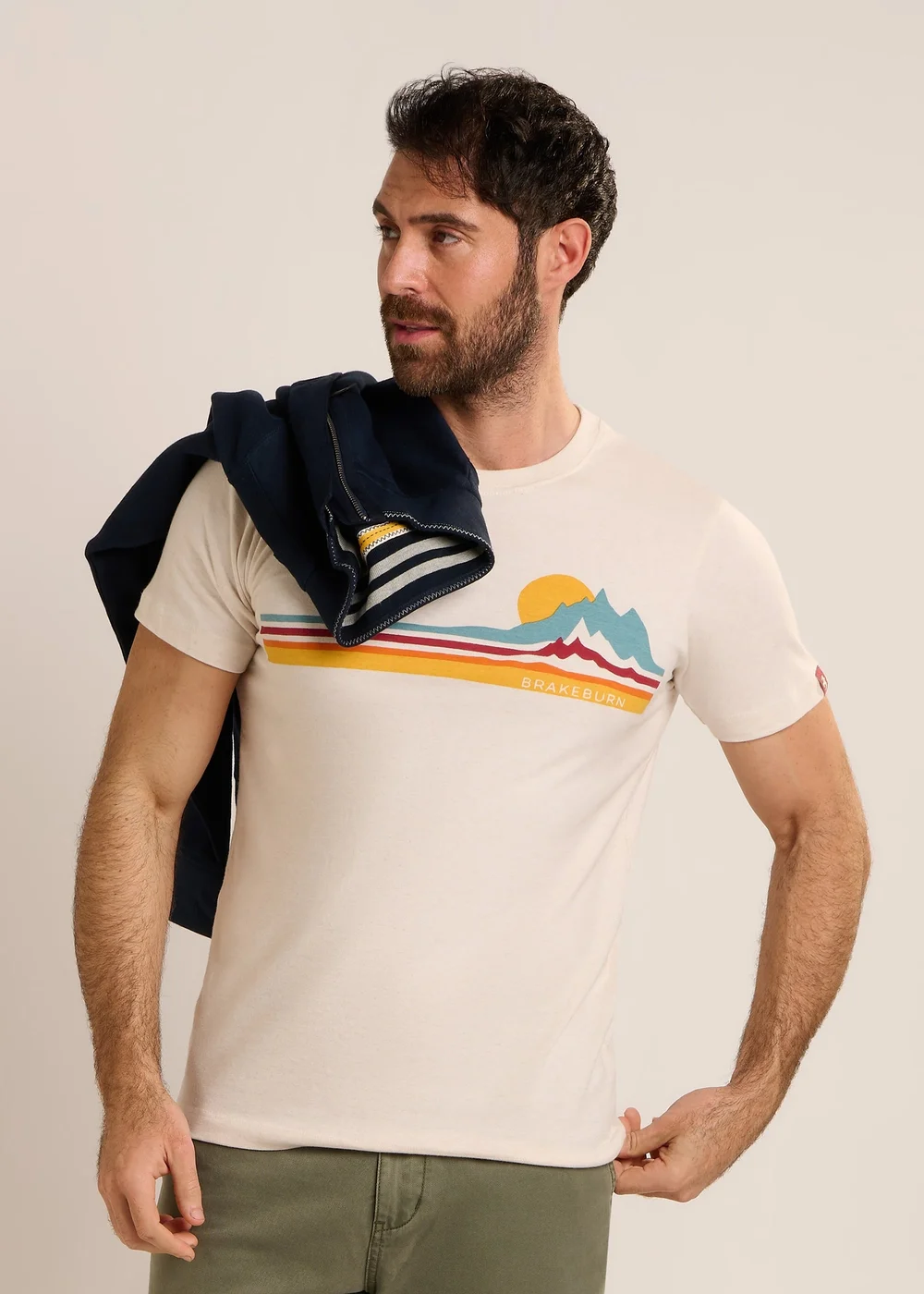 Brakeburn Cream Peterstow T-Shirt - L Image 1