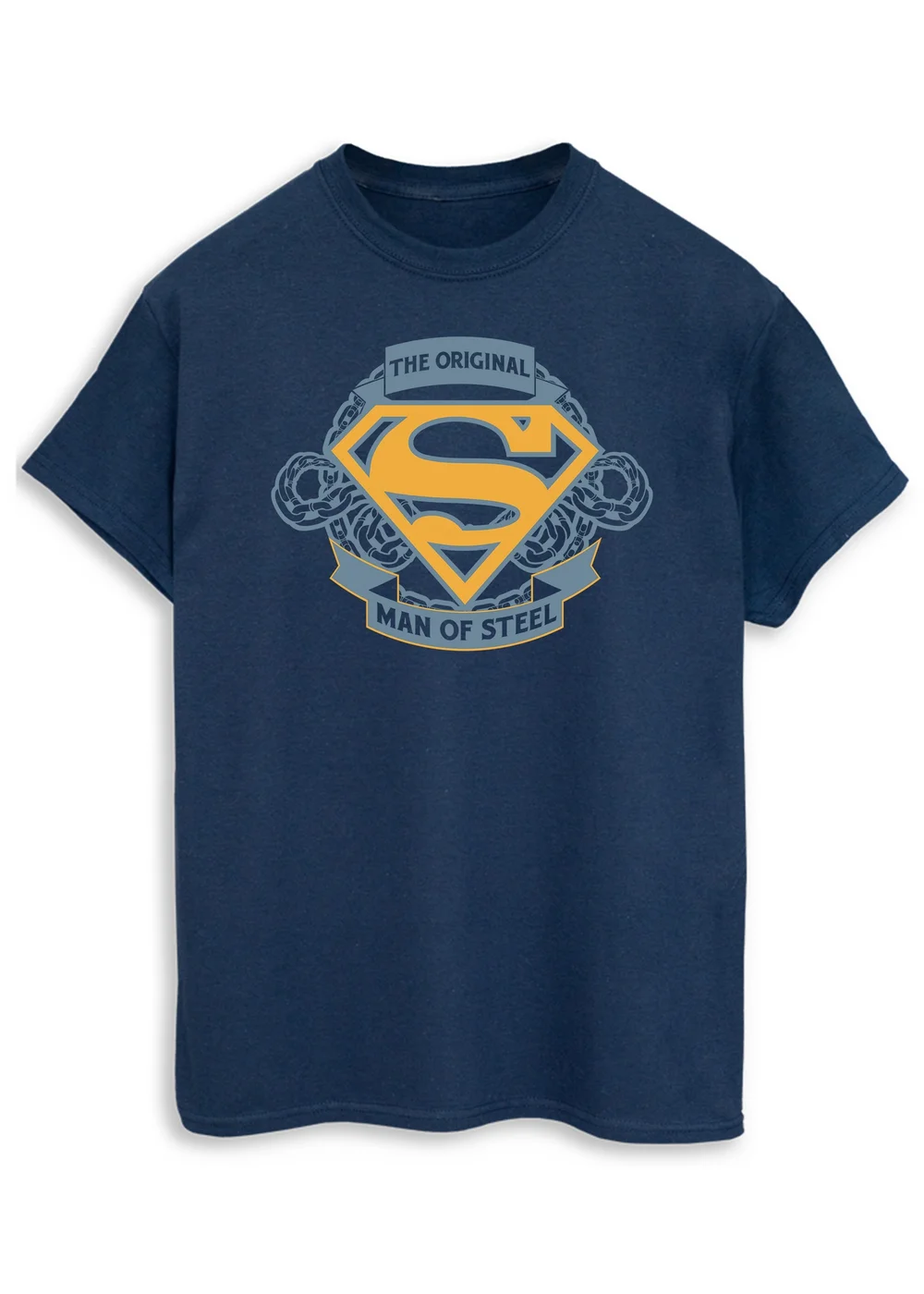 Spiral Galaxy DC Comics Superman Dad Of Steel Navy Blue Graphic T-Shirt - 5XL Image 1