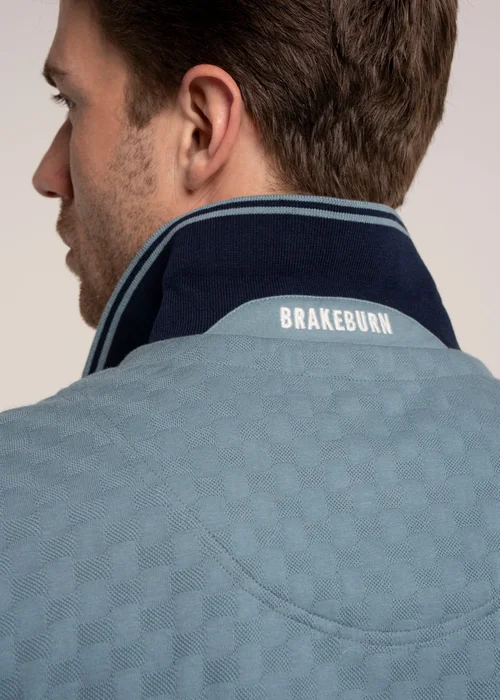 Brakeburn Blue Saxilby Jacquard Polo - S Image 5