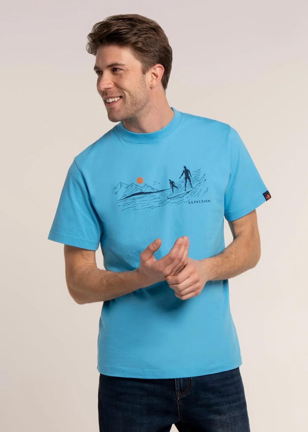 Brakeburn Blue Surfton T-Shirt - XL Image 1
