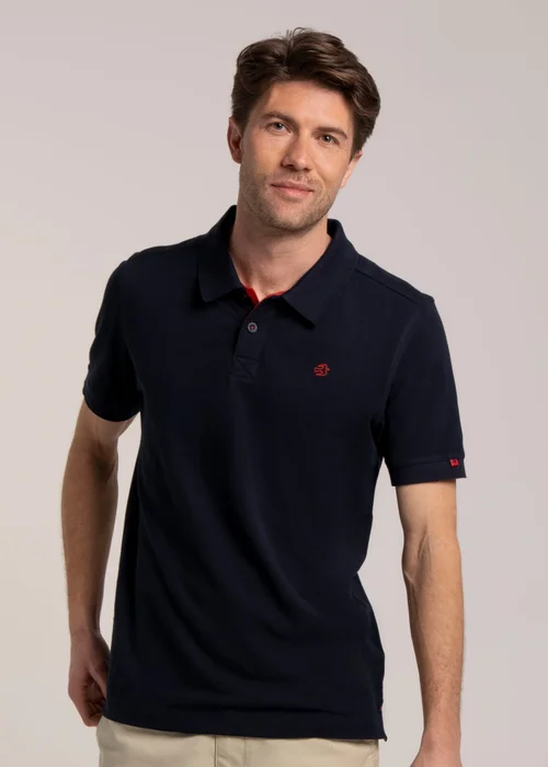 Brakeburn Navy Saintbury Pique Polo - S Image 1