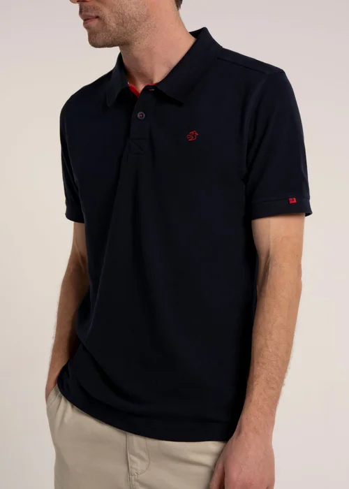 Brakeburn Navy Saintbury Pique Polo - S Image 3