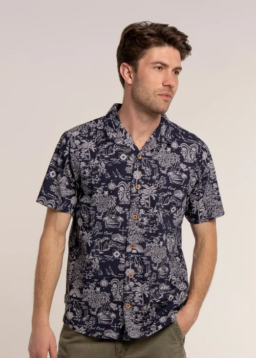 Brakeburn Navy Mattersey Shirt - M Image 4