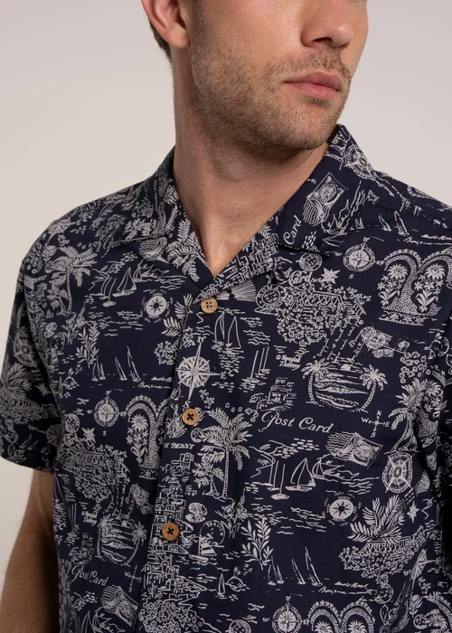Brakeburn Navy Mattersey Shirt - M Image 3