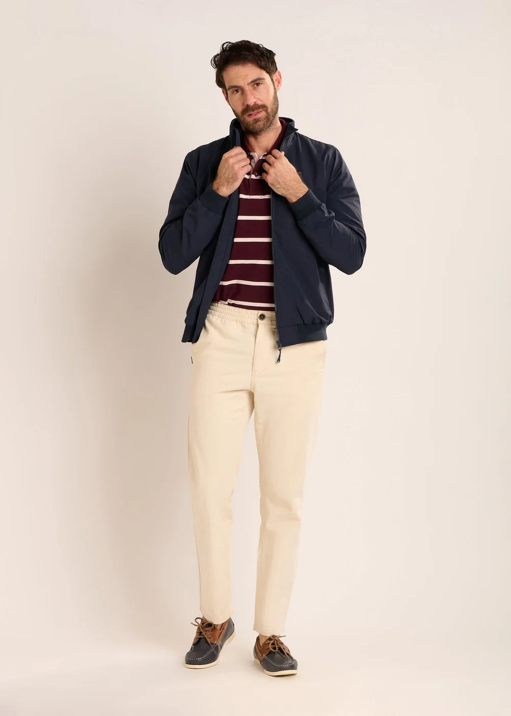 Brakeburn Beige Didbrook Textured Trousers - 36 Image 4