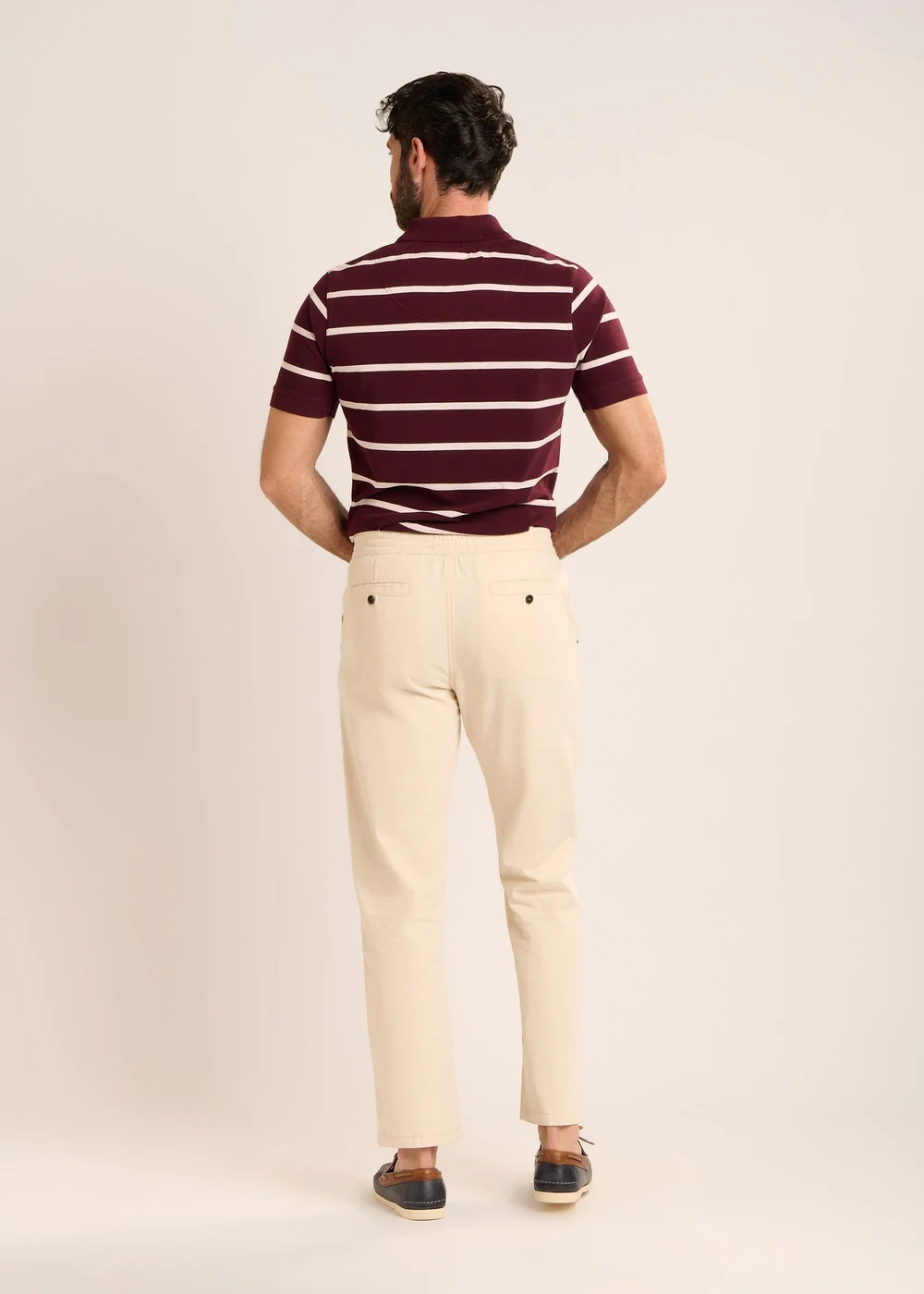 Brakeburn Beige Didbrook Textured Trousers - 36 Image 2