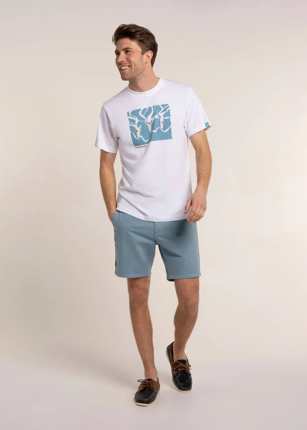 Brakeburn Blue Danehills Chino Shorts - 36 Image 1