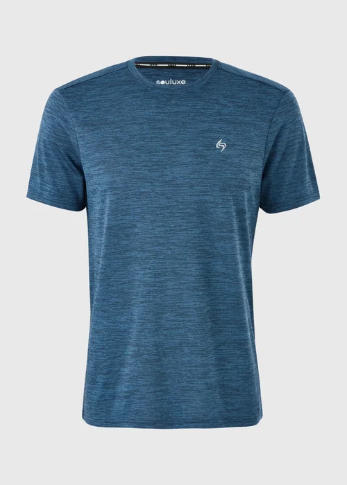 Souluxe Navy Two-Toned Sports T-Shirt - Extra small Image 3