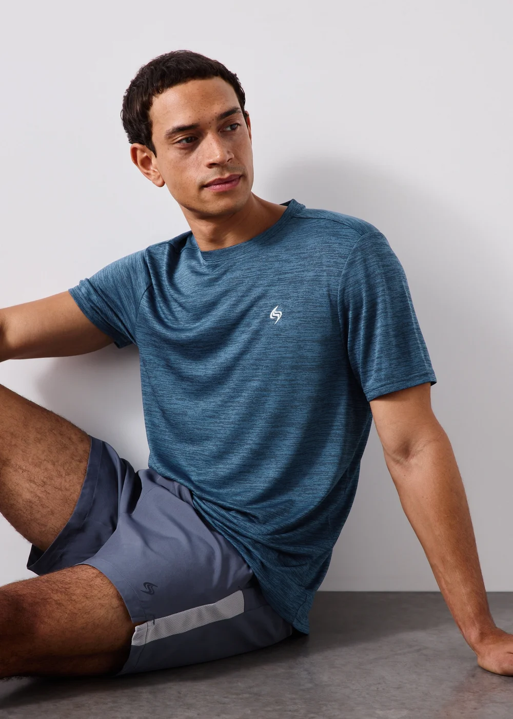 Souluxe Navy Two-Toned Sports T-Shirt - Extra small Image 2