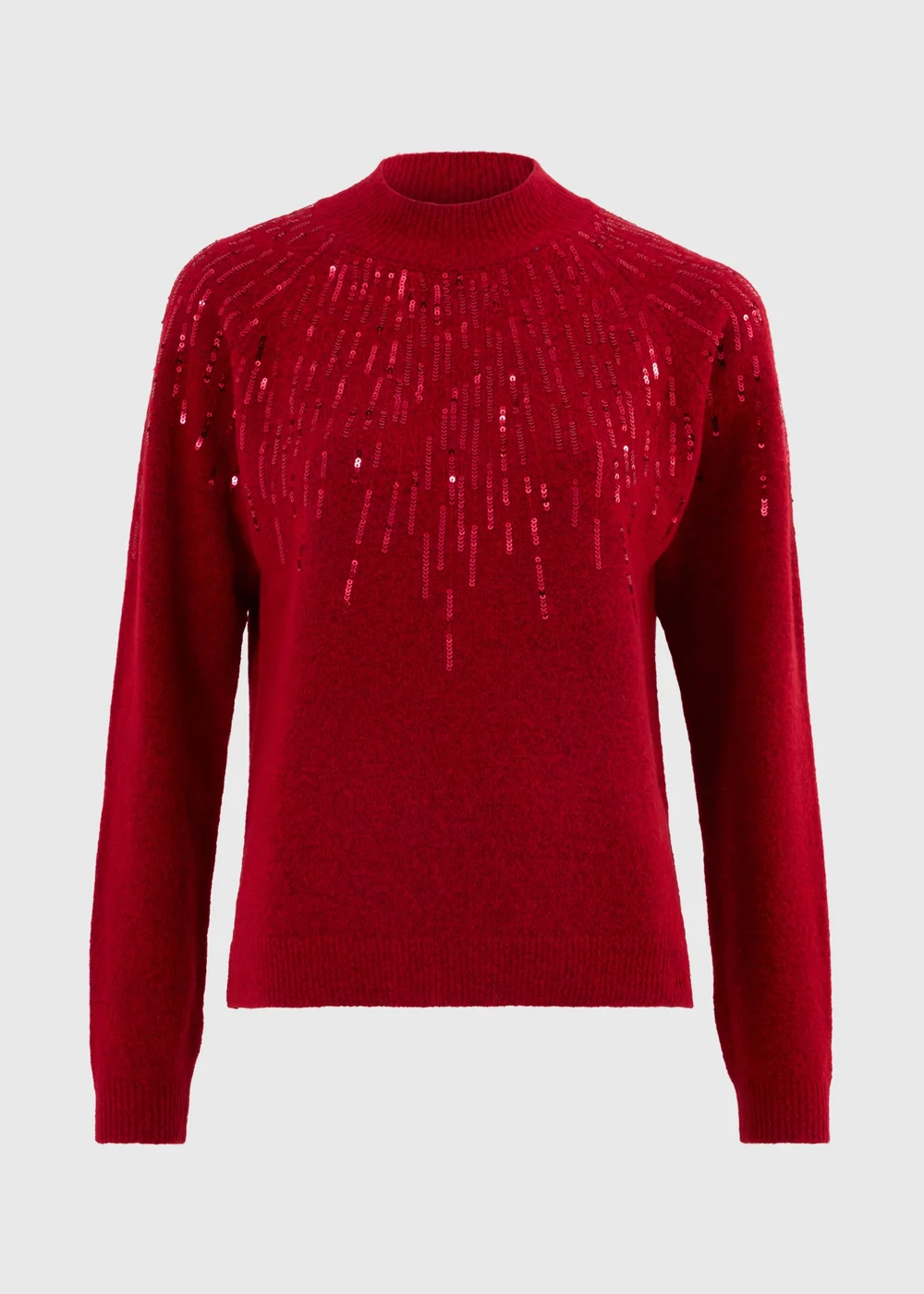 Red Sequin Knitted Jumper - Extra small Image 5