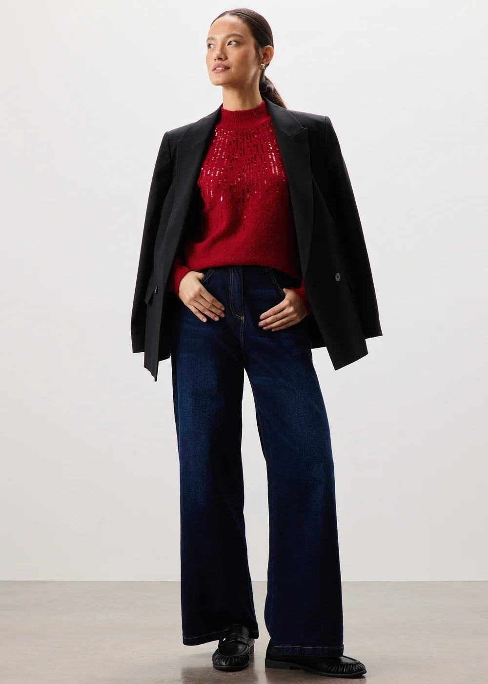 Red Sequin Knitted Jumper - Extra small Image 4