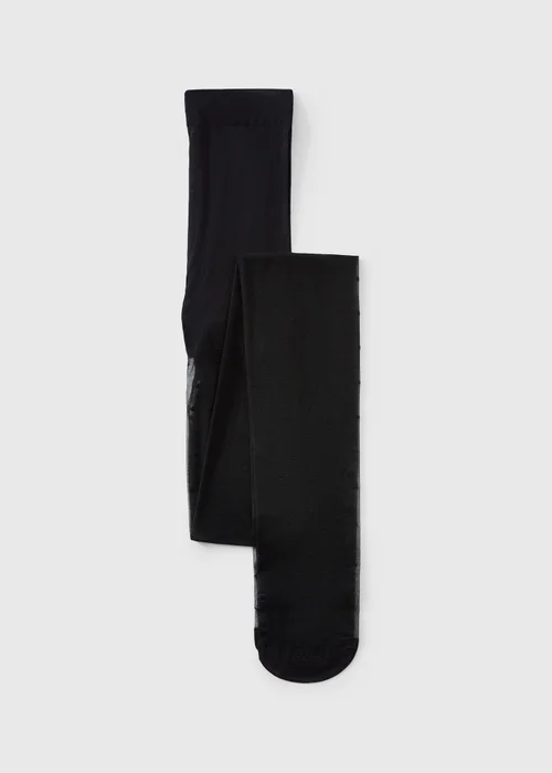 Black Polka Dot Tights - Small Image 1