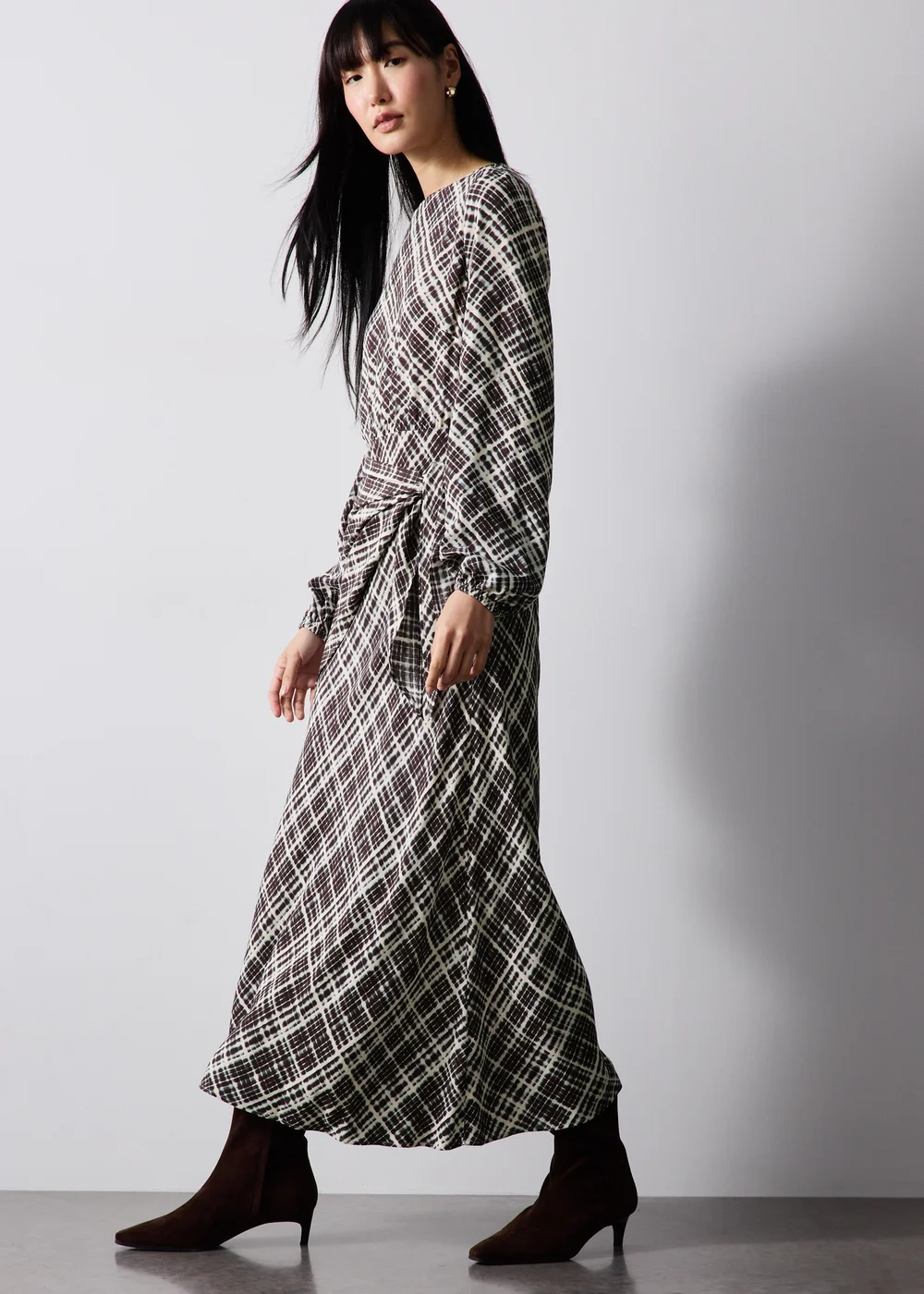 Tie Waist Midi Dress - Size 8 Image 4
