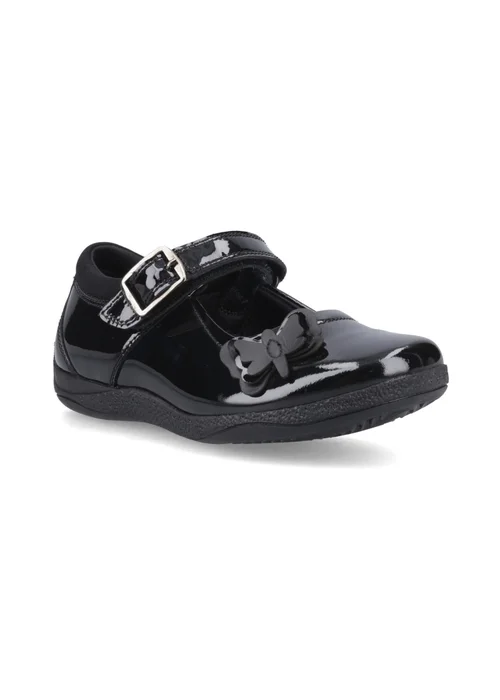 Hush Puppies Black Julie Ballerina Patent (4-10 Years) - Size 13 Infants Footwear Image 2