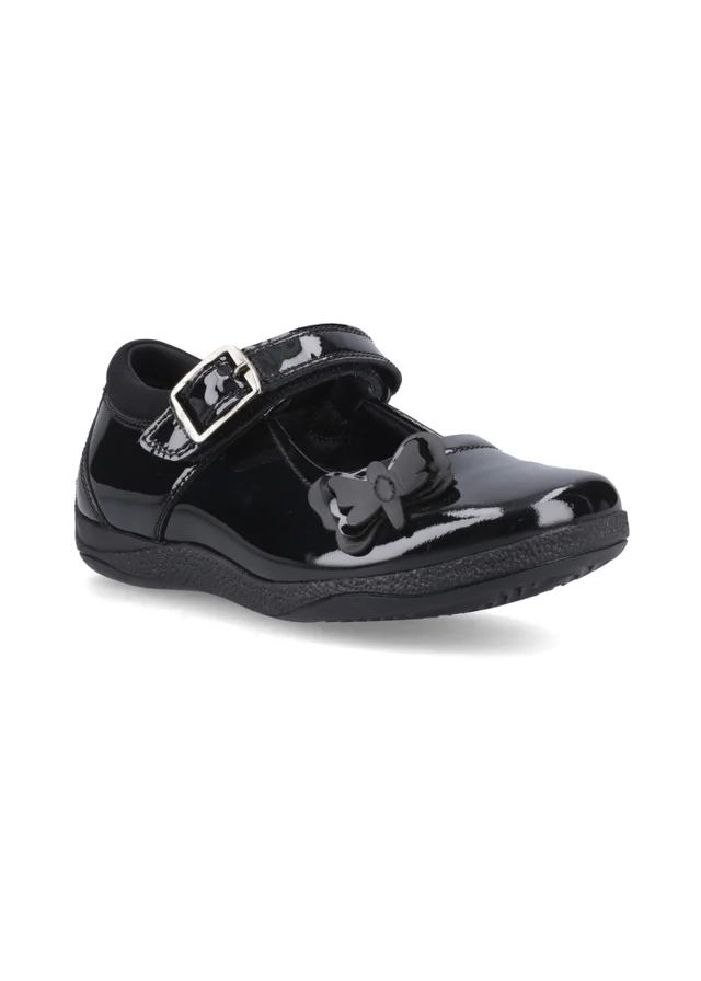 Hush Puppies Black Julie Ballerina Patent (4-10 Years)