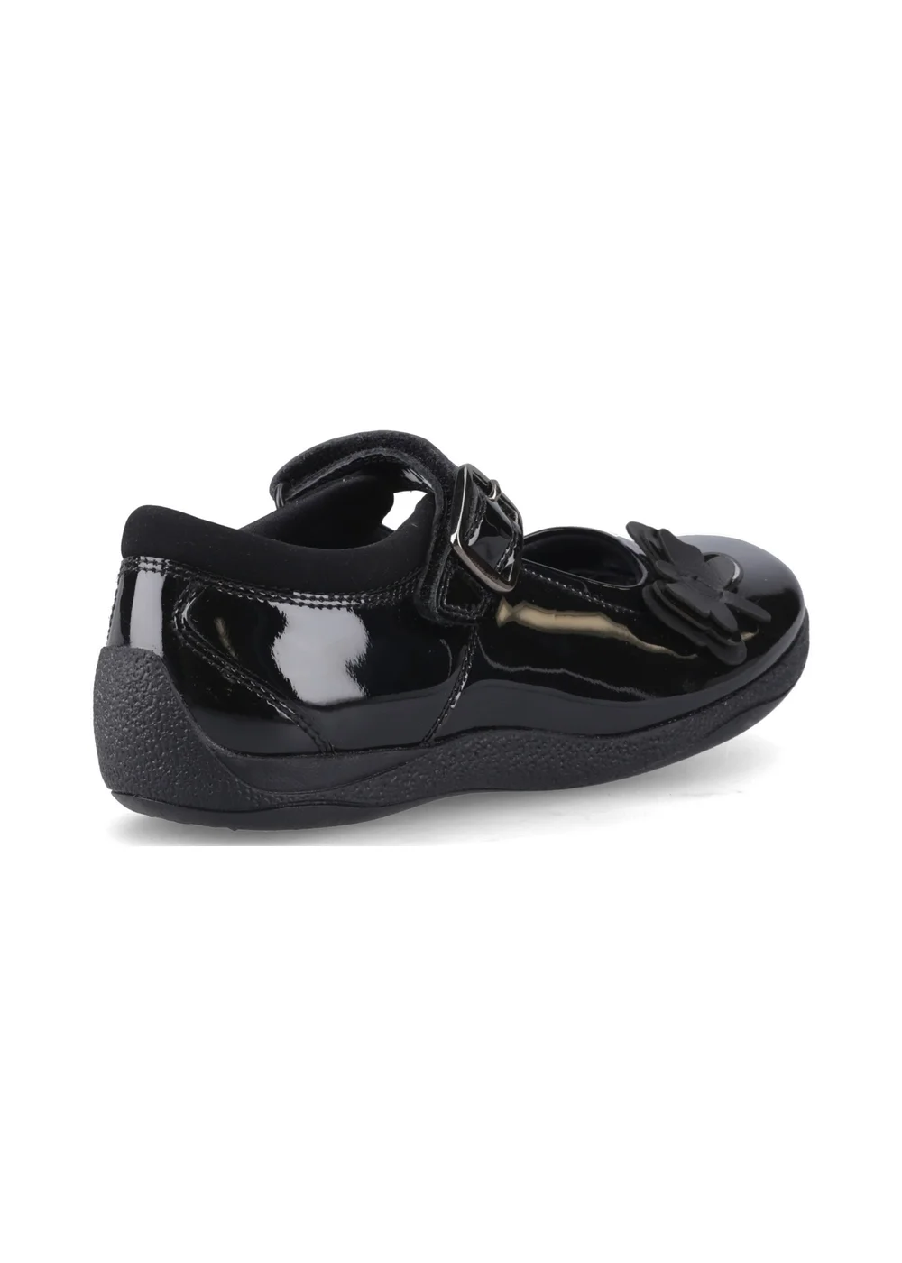 Hush Puppies Black Julie Ballerina Patent (4-10 Years) - Size 13 Infants Footwear Image 3