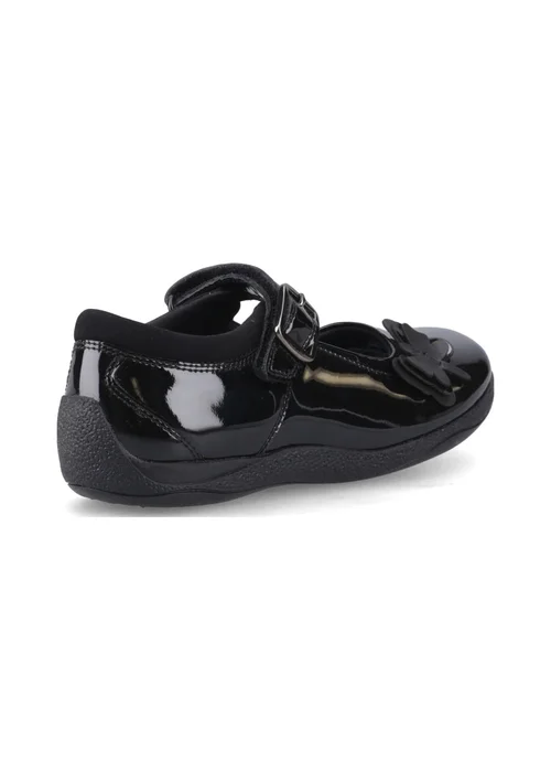 Hush Puppies Black Julie Ballerina Patent (4-10 Years) - Size 13 Infants Footwear Image 3
