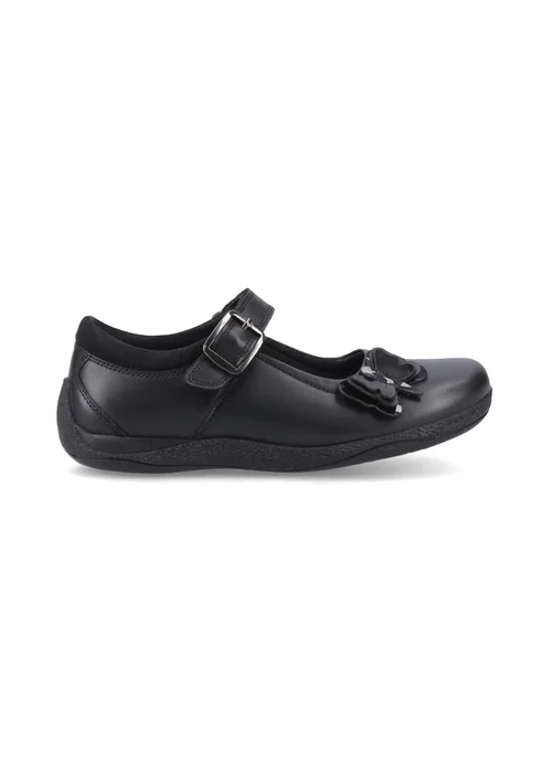 Hush Puppies Black Julie Ballerina Jnr (4–10 Years) - Size 10 Infant Image 1