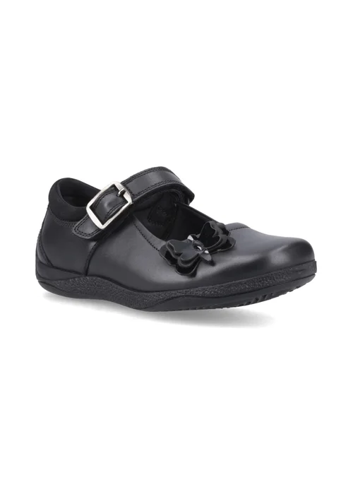 Hush Puppies Black Julie Ballerina Jnr (4–10 Years) - Size 10 Infant Image 2