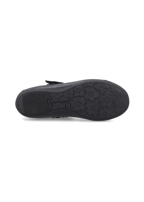 Hush Puppies Black Lottie Ballerina Jnr (4-10 Years) - Size 11 Infants Footwear Image 4