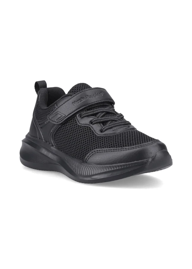 Hush Puppies Black Marty Trainer Snr (10-16 Years)