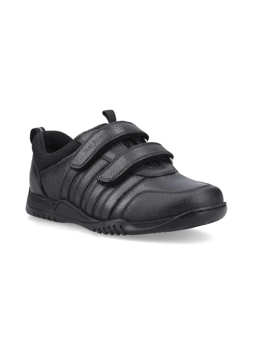 Hush Puppies Black Josh Touch Fasten 2 Snr (10-15 Years) - 6 Infants Image 2