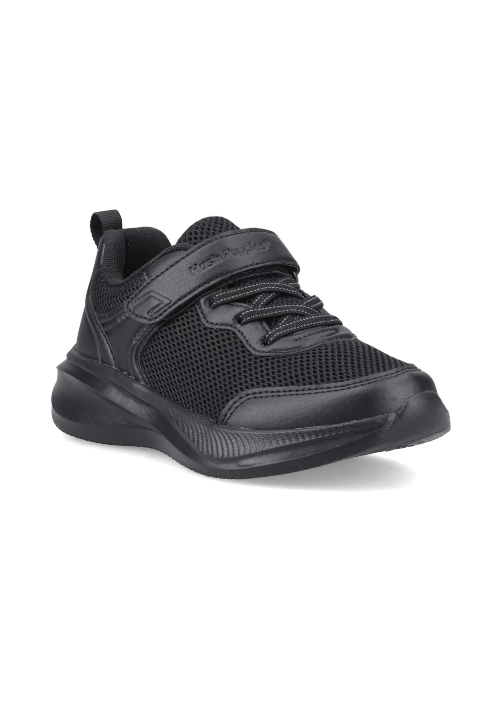 Hush Puppies Black Marty Trainer Snr (10-16 Years) - 7 Infants Image 2